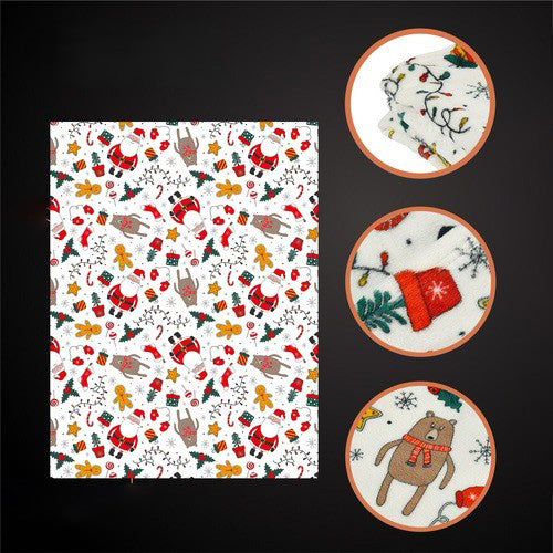 Patura pufoasa festiva, Zola,  150 x 200 cm, model Mos Craciun, poliester