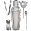 RESIGILAT-Set barman, Zola®, pentru prepararea bauturilor, cu 5 accesorii, argintii