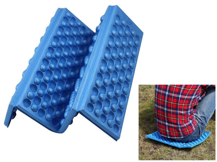 Covoras pliabil pentru drumetii/camping, Zola®, antiderapant, impermeabil, izolat termic, 39x29.5x2 cm, albastru