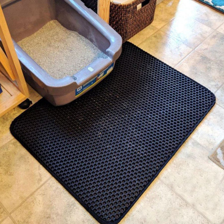 Covoras pentru litiera pisicilor, Zola®, negru, 50x40cm