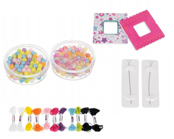 Set creatie bratari, Zola®, snururi de ata si margele
