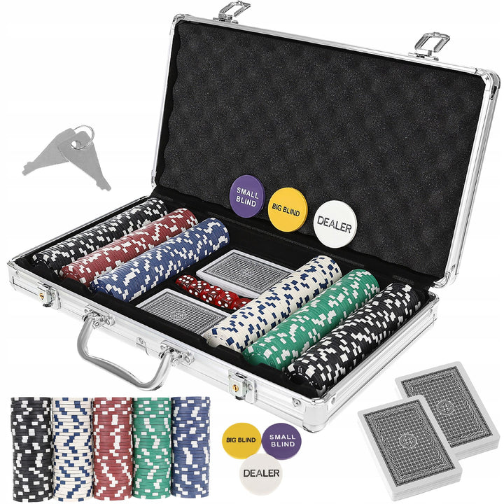 Set poker, Zola®, 300 jetoane, valiza depozitare de aluminiu