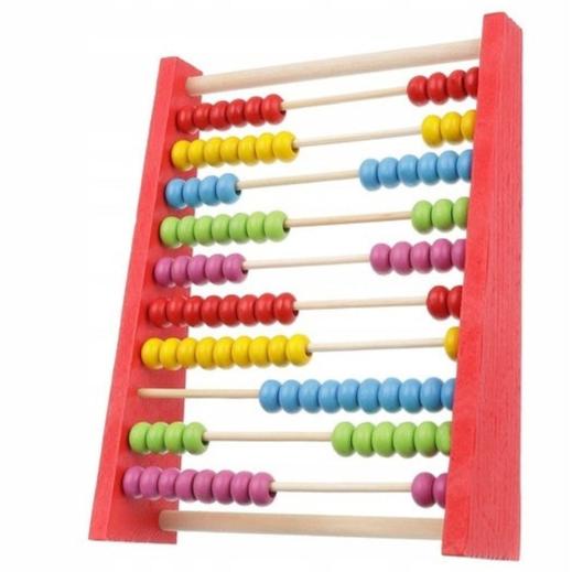 Numaratoare Zola®, din lemn, cu 10 randuri, multicolore si picior de sustinere