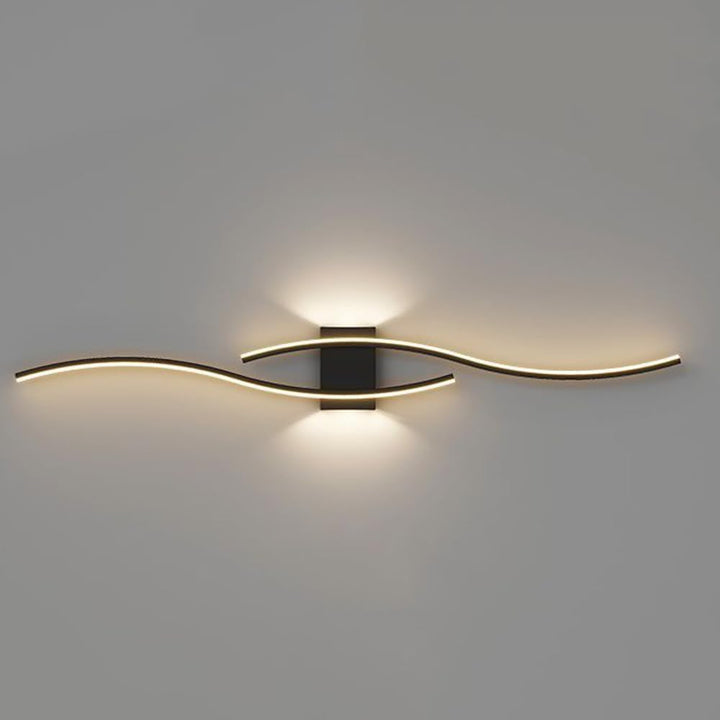 Aplica LED de perete, Zola,  lumina alb rece, 6000K, 2000 lm, aluminiu/acril, 60 x 15 x 5.5 cm, neagra