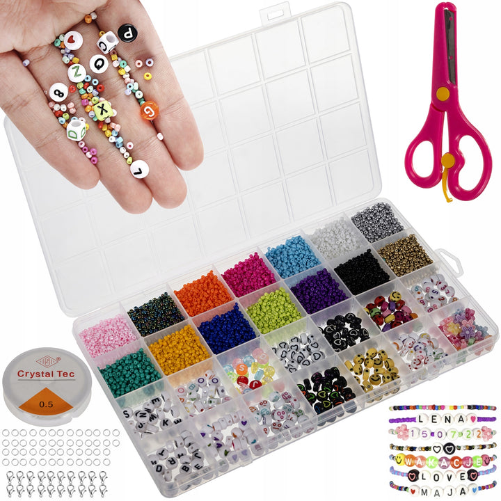 Set creatie bratari, Zola®,  10000 piese, diverse modele de margele si accesorii
