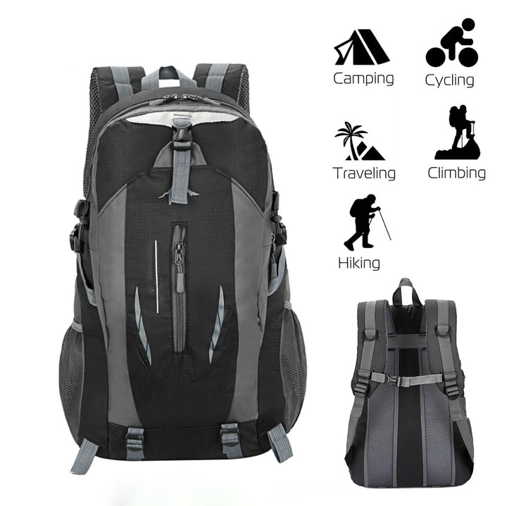 Rucsac alpinism si drumetii, Zola, multicompartimentat, bretele reglabile, 52x32x16 cm, negru/gri