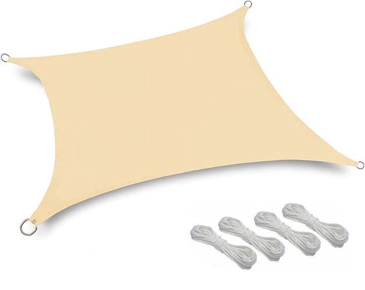 Copertina impermeabila pentru soare, Zola®, multifunctionala, dreptunghiulara, crem, cu agatatoare, 3x2 M