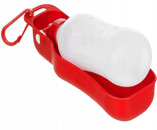 Sticla de apa pliabila, pentru catei, Zola®, 250 ml, din plastic, rosie
