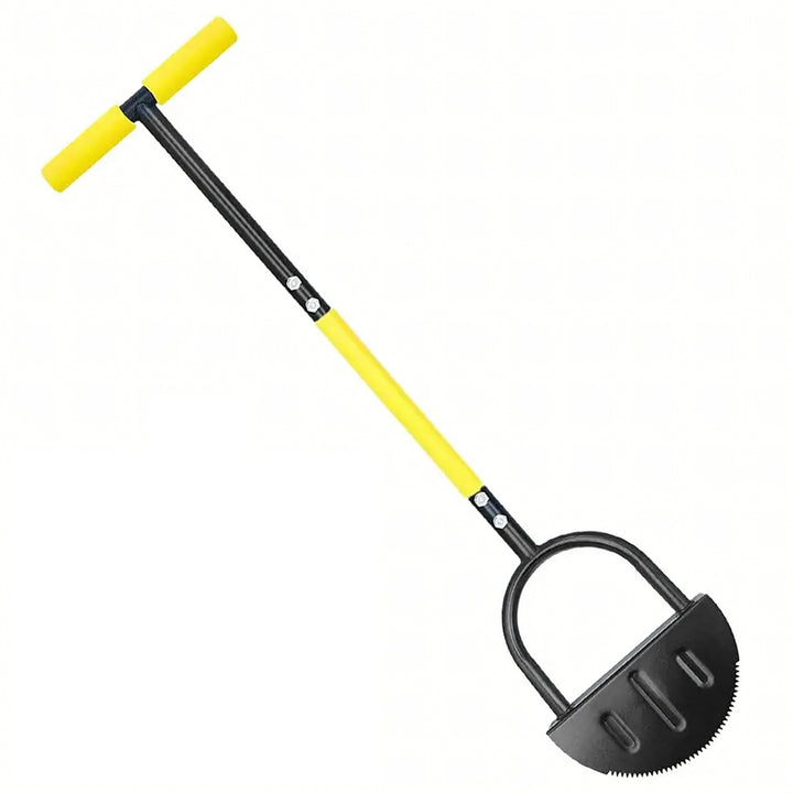 Sapaliga/unealta pentru margine gazon, Zola, lama zimtata, din otel carbon, maner spuma, 107 × 22 cm, negru/galben