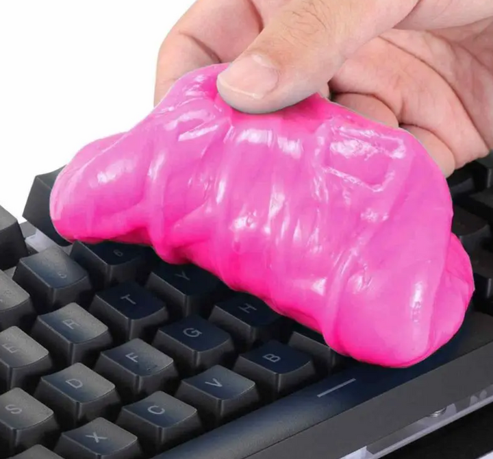 Gel slime pentru curatarea prafului, firimiturilor, murdariilor din locurile greu accesibile, Zola®, din silicon, 160g, inodor, roz