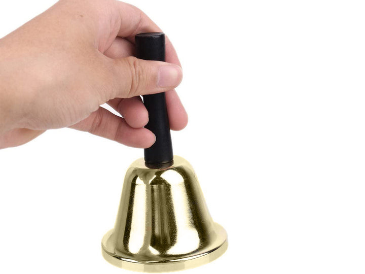 Clopotel de mana, Zola®, decoratiune de Craciun  12x 6.5x 1.5 cm, auriu