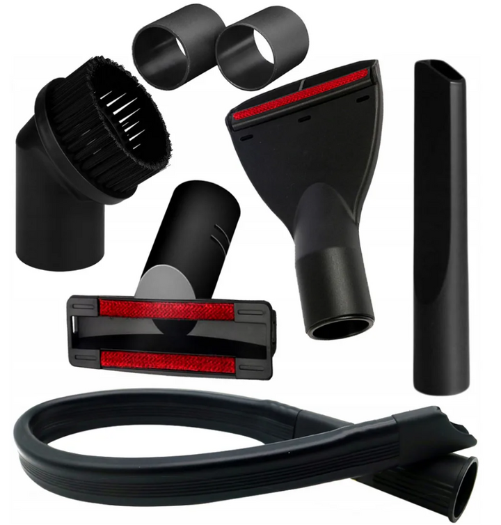 Set 5 duze si 2 adaptoare pentru aspirator, Zola, compatibile Karcher, Universale, diametrul interior al duzei 32-35mm, negre