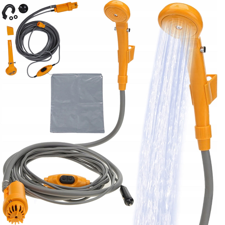 Set dus auto portabil pentru camping, Zola®, electric, 7 m, 12 V