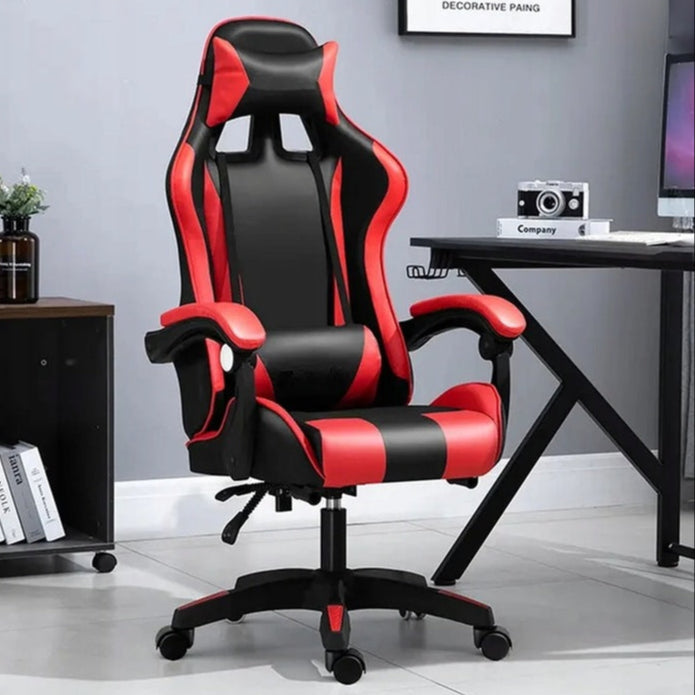 Scaun pivotant pentru gaming, Zola®, suport pentru spate, inclinare reglabila, sarcina maxima 150 kg, 112-122 x 60 cm, rosu-negru