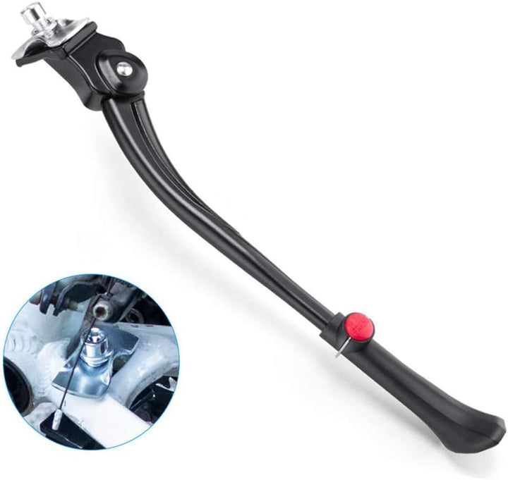 Cric universal pentru bicicleta, Zola, lungime reglabila 32-38 cm, din aluminiu, montare surub, negru