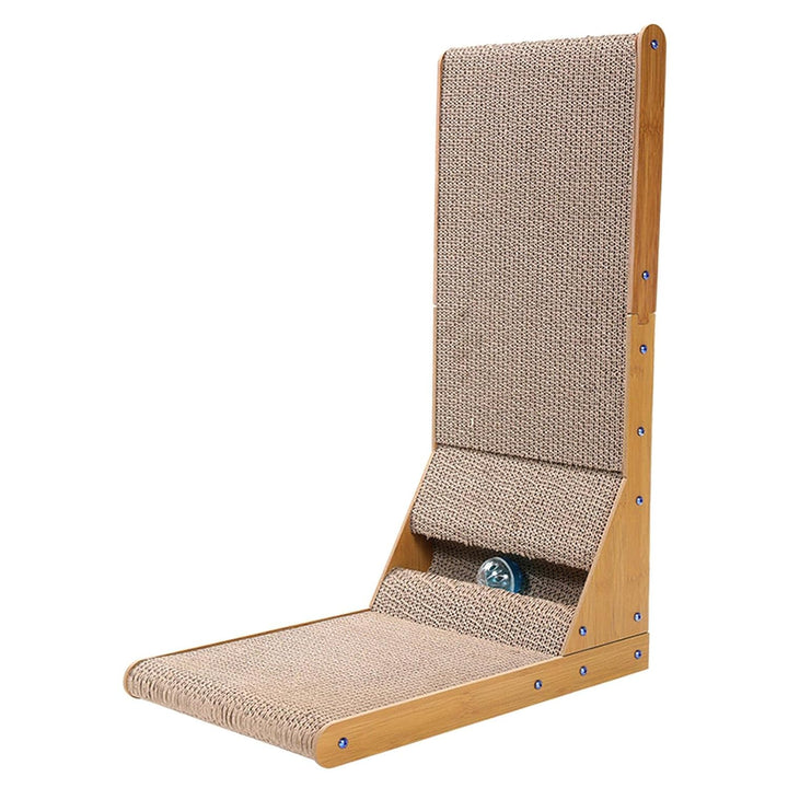 Suport pentru ascutit gheare si jucarie, Zola®, din carton si mdf, 60 x 40.5 x 25 cm