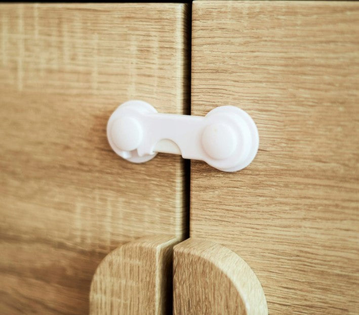 Siguranta alba pentru copii, Zola®, universala, din plastic, lipire adeziva