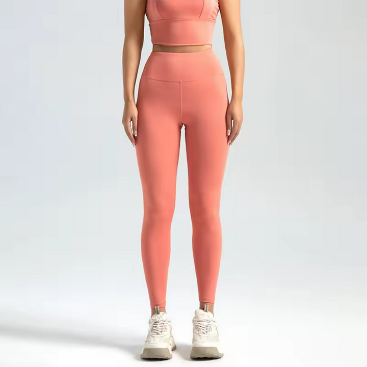Colanti dama de fitness modelatori cu talie inalta, Zola, marimea S, 82x28x30, roz piersica