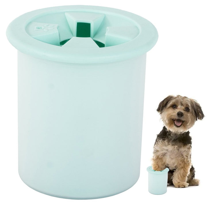 Dispozitiv din silicon de curatarea labuletor, Zola®, pentru animale, 15x10 cm, marimea L, diametru 7.5 cm, turcoaz