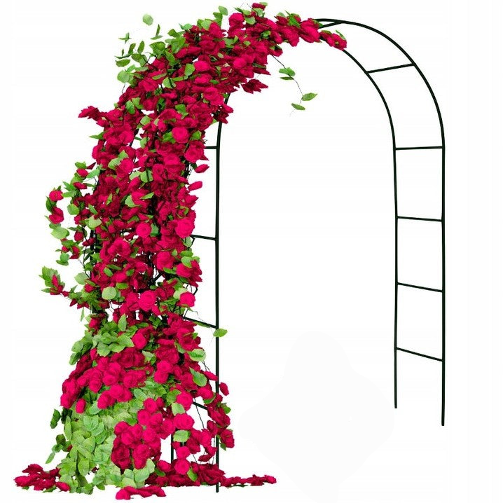 Arcada metalica modulara de gradina, Zola®, pentru flori cataratoare, versatila, inaltime maxima 2.2 m, lungime maxima 2.4 m, latime 25 cm, neagra