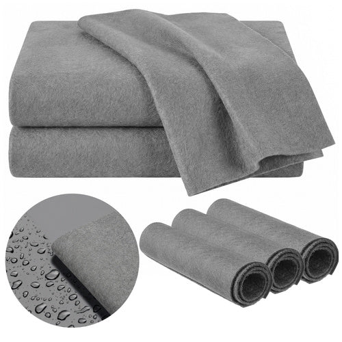 Set 3 lavete magice microfibra, Zola, pentru sticla si suprafete netede, absortie mare, fara detergent, 30 x 40 cm, gri