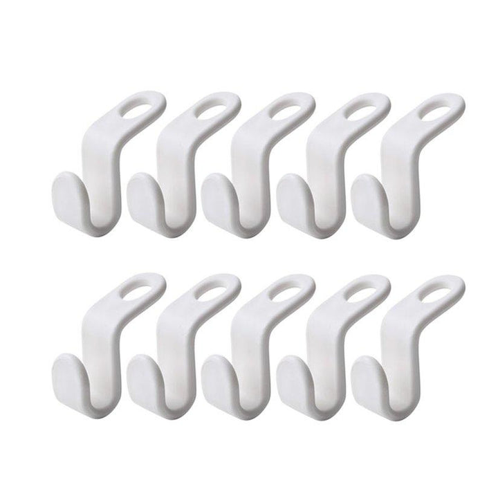 Set 10 carlige pentru umerase, Zola®, albe, din plastic, 4.5x2x1.5 cm