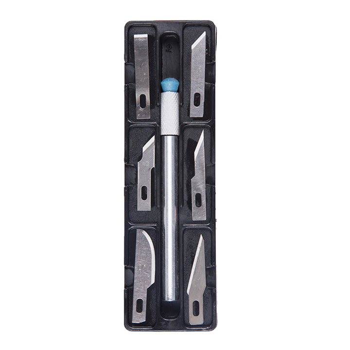 Set cutter cu 6 lame diferite pentru taiere precisa, Zola®, cutie blocabila, 9.5x0.8x0.8cm, argintiu