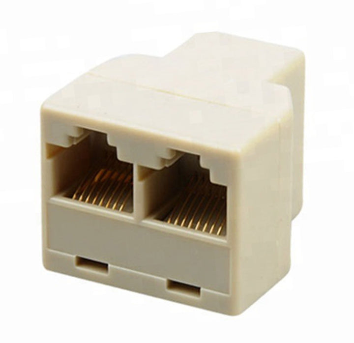 Splitter de retea RJ45-G / 2RJ45-G, Zola®, potrivit pentru orice tip de cablu, priza cu 8 pini, carcasa din plastic, 3.3x3x2.4 cm