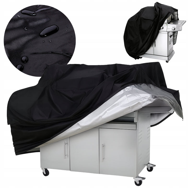 Husa pentru gratar, Zola, impermeabila, rezistenta UV, material durabil, 160×65×130 cm, neagra
