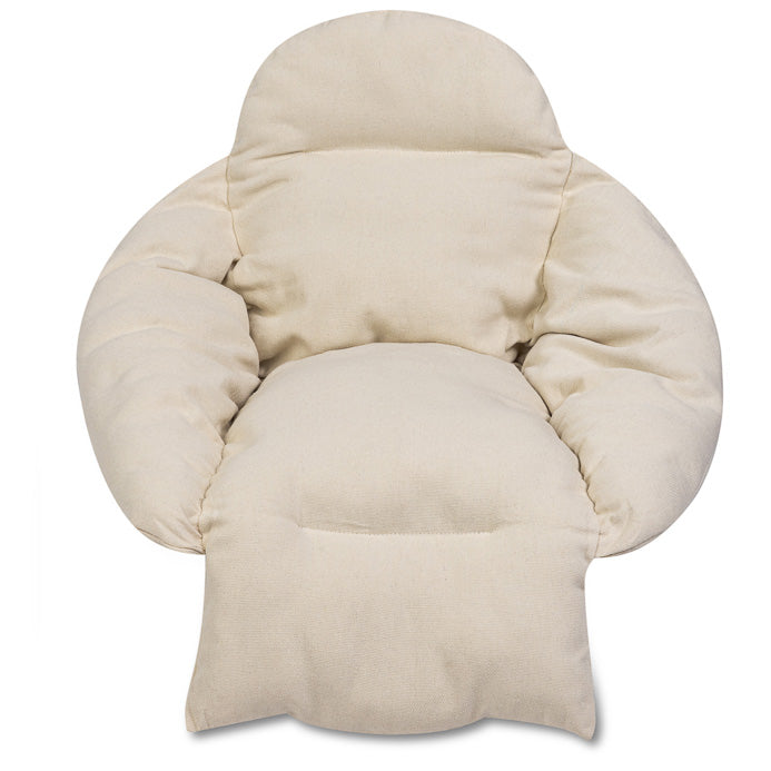 Perna pentru leagan/balansoar/hamac, Zola, cu suport pentru picioare si cap, umplutura moale, bumbac, poliester, 64 x 56 x 66 cm, bej