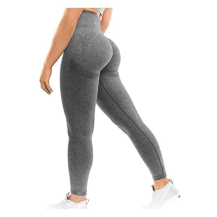 Colanti dama de fitness modelatori cu talie inalta, Zola, efect push-up, marimea S, 78x28x34 cm, gri