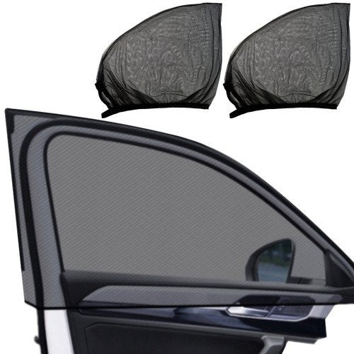 Set 2 plase de tantari pentru geamurile laterale ale masinii, Zola®, negre, universale, 68 x 50- 120 cm