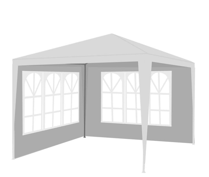 Pavilion/foisor de gradina, Zola®, cu 2 laterale, ferestre mari, alb, 3x3m