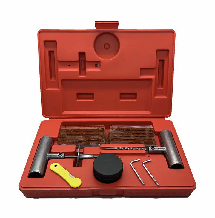 Kit de reparatii rapide pentru anvelope, Zola®, 20 bucati, cutie depozitare, rosie, 30x20x6 cm