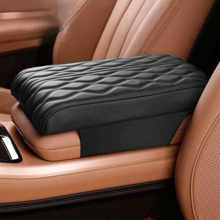 Perna cotiera auto, Zola, moale si confortabila, universala, piele ecologica, fixare banda elastica, matlasata, 30 x 21 x 5 cm, neagra