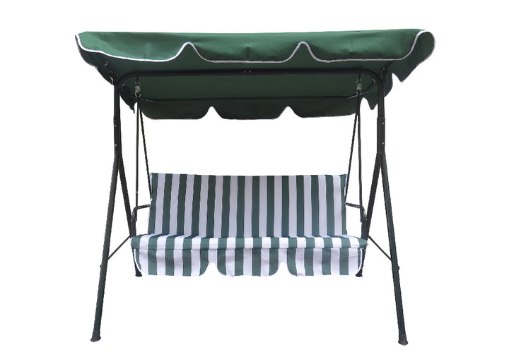 Balansoar Zola®, cu copertina, verde cu alb, 178x106 cm