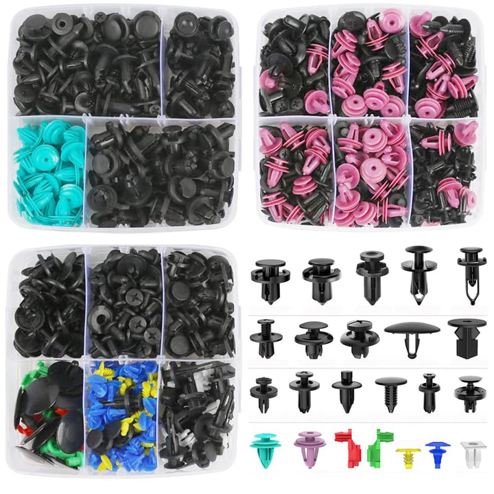 Set 680 clipsuri/cleme auto de fixare, Zola, 23 tipuri, universale, PVC, 17 x 17 x 14 cm