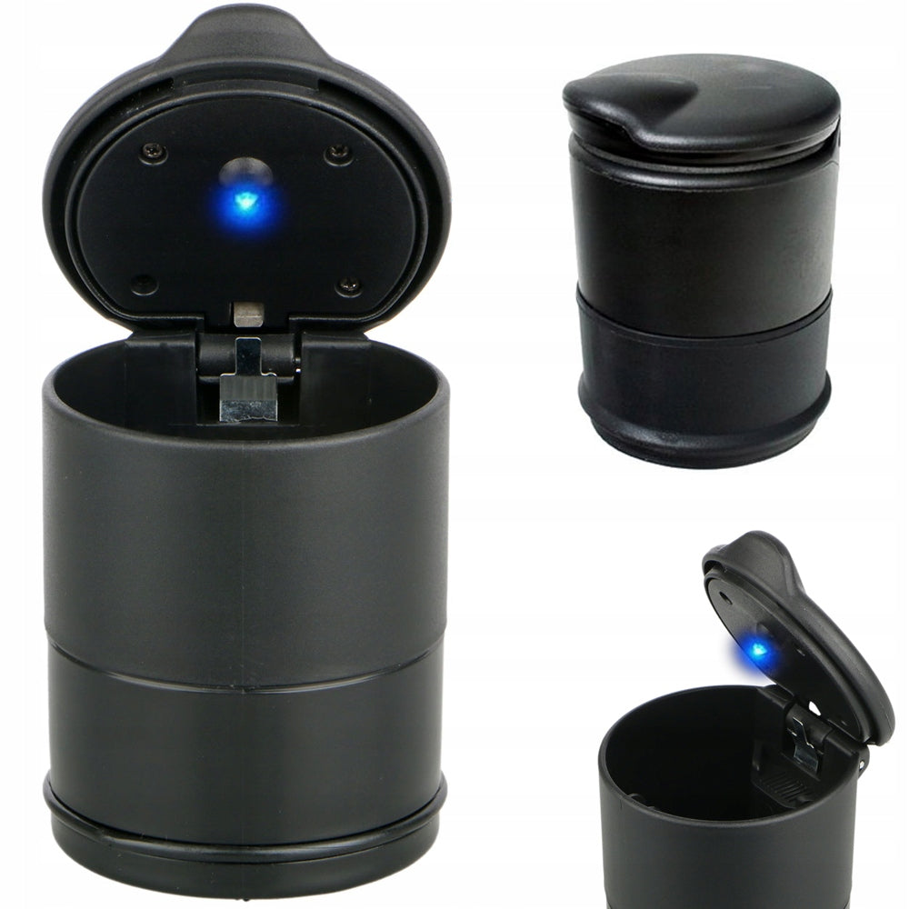 Scumiera auto cu led, Zola®, negru, universala, 7x9 cm