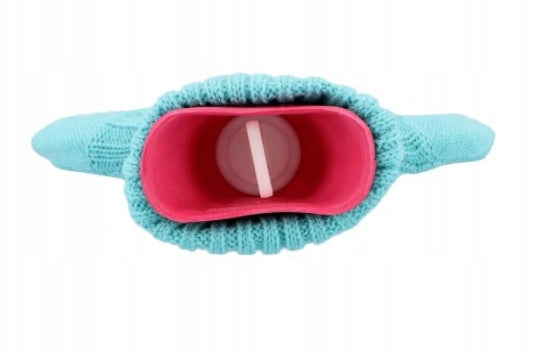 Perna pentru apa calda, Zola®, capacitate 2l, din cauciuc, husa albastra cu caine