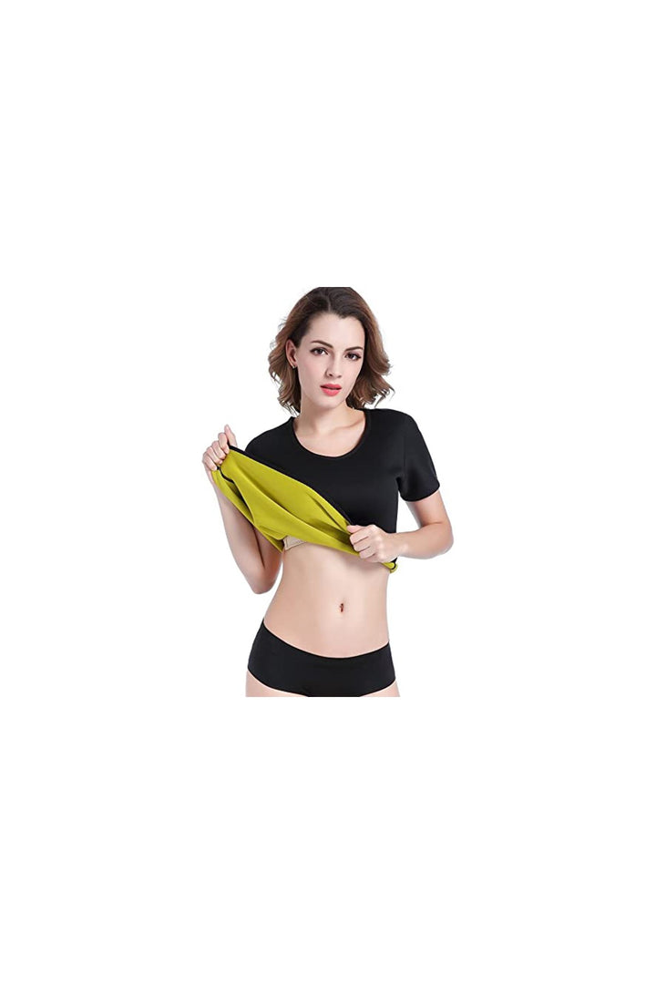 Tricou fitness pentru femei, Zola®, ajuta la pierdere kg in plus, din neopren, negru, marimea XL
