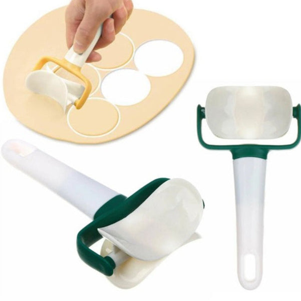 Cutit pentru aluat, Zola®, plastic, usor de utilizat, 16.5 × 8 cm, alb/verde
