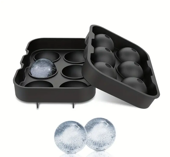 Forma din silicon pentru bile de gheata, Zola®, 6 spatii, forme sferice, 17.5x12.5x5 cm, neagra