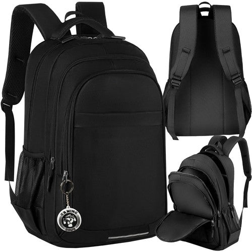 Ghiozdan adolescenti, Zola®, element reflectorizant, 50 x 28 x 19 cm, breloc Gaming, negru