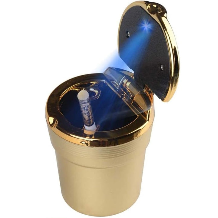Scrumiera pentru masina, Zola®, aurie, cu led, 10.5x6 cm