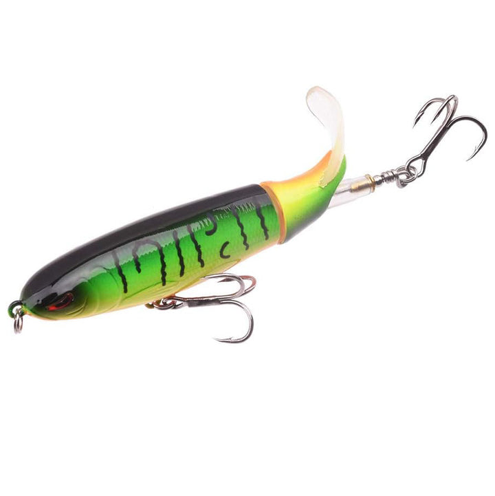 Vobler de suprafata, Zola, 10 cm, 13 g, coada mobila, actiune realista, ochi 3D, 2 carlige triple, pentru stiuca, biban si avat