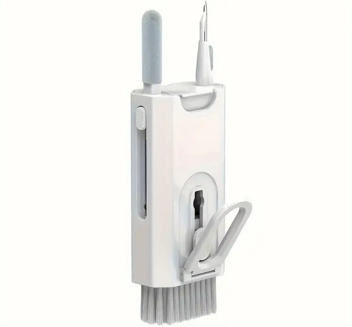 Kit multifunctional 8 in 1 pentru curatarea produselor electronice, Zola®, plastic, 9x5x3 cm, alb-gri®,  9x5x3 cm, alb-gri