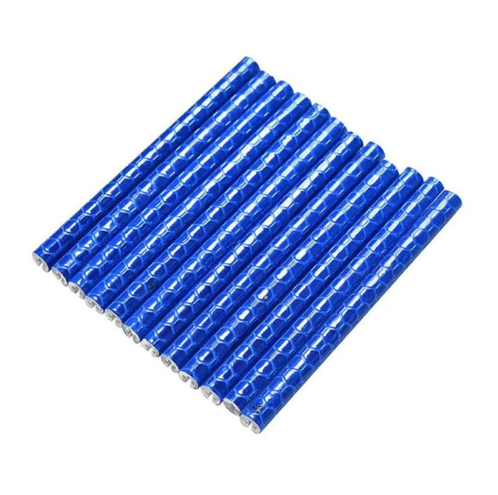 Set 12 tuburi reflectorizante pentru spitele bicicletei, Zola®, rezistente la conditii meteorologice, 7.5 cm, albastru