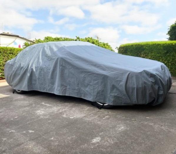 Prelata impermeabila pentru autoturisme,Zola, material PP netesut, geanta depozitare, protectie UV,  572 x 180 x 120 cm, gri