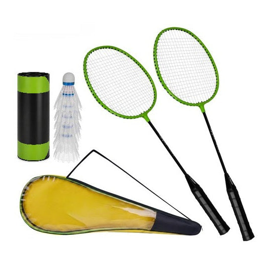 Set badminton, Zola, 2 rachete 66.5 cm, 6 fluturasi, husa transport
