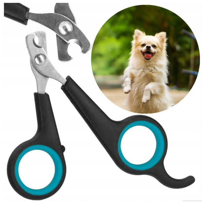 Cleste de unghii pentru animale, Zola®, din otel inoxidabil/plastic, negru/albastru